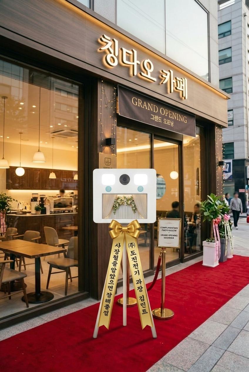 화환 대신 포토부스 — 개업 선물